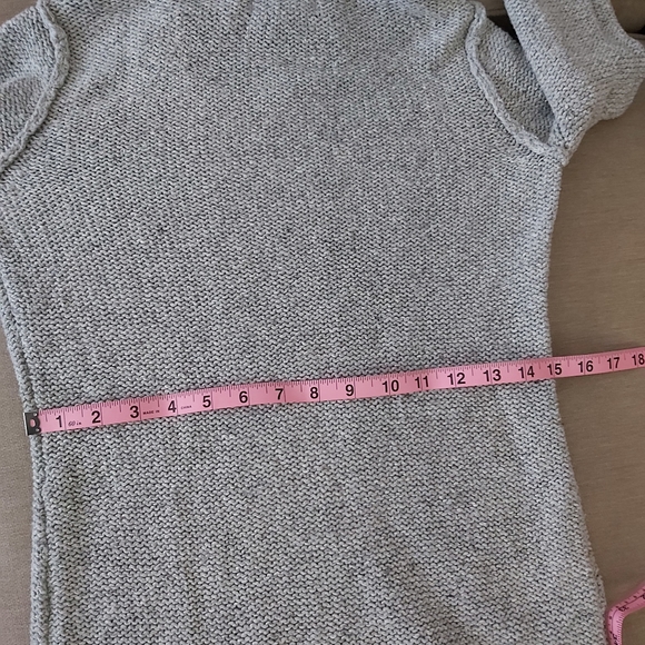 anthropologie If It Were Me gray wool cowl neck cable knit sweater dress tunic - Picture 13 of 13